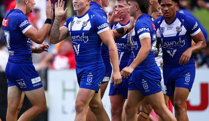 Louis Grossemy in action for Canterbury Bulldogs in New South Wales Cup.
