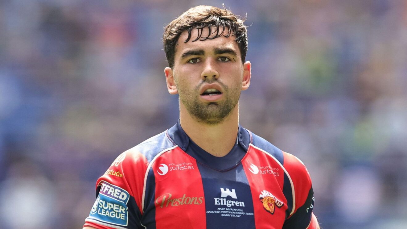 Jack Sinfield in action for Wakefield Trinity at Magic Weekend in 2026