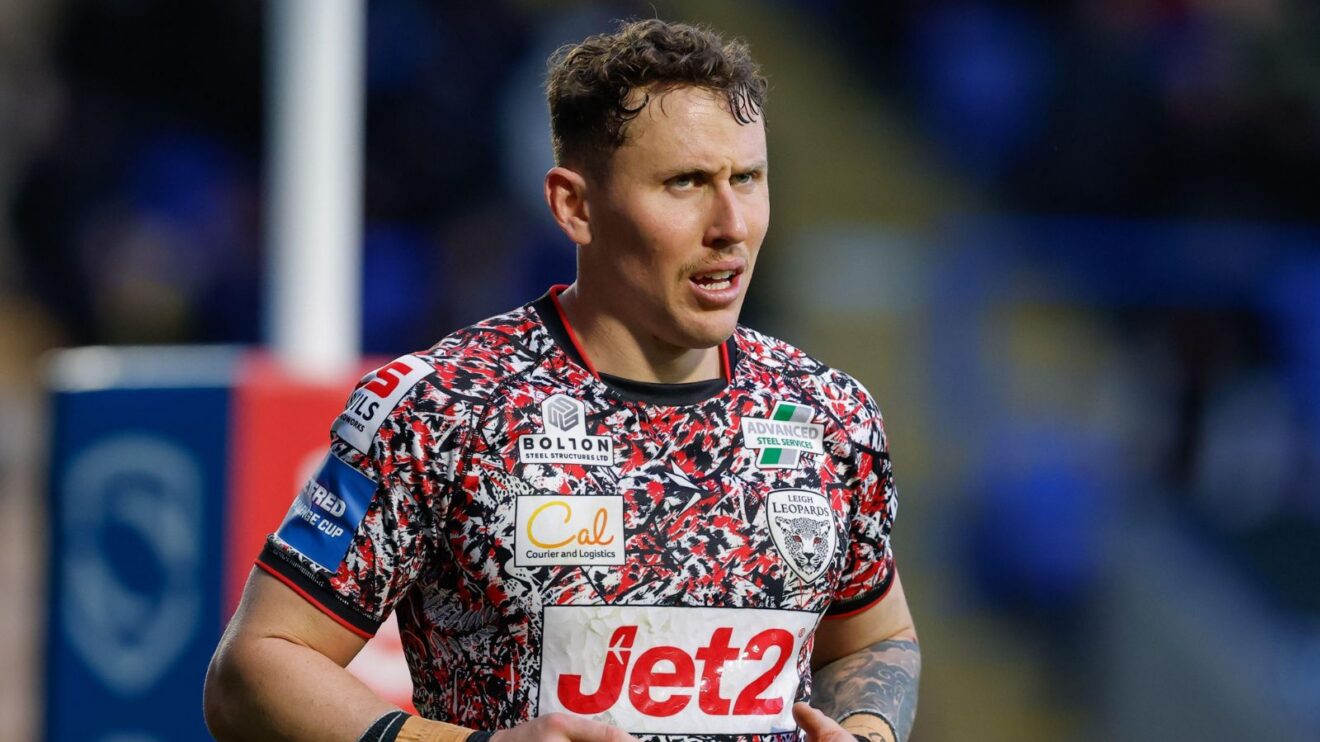 Adam Cook in action for Leigh Leopards in 2026