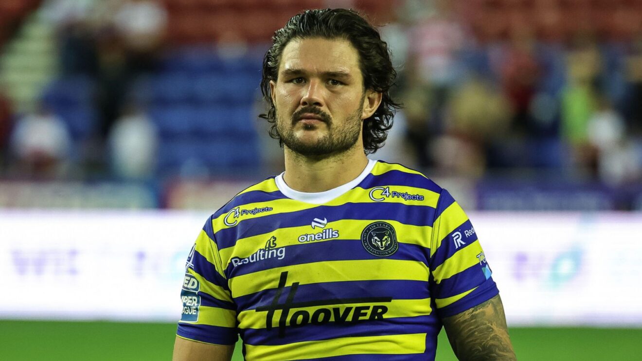 James Bentley appears dejected following a Warrington Wolves defeat in 2026
