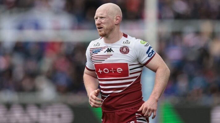 Liam Farrell in action for Wigan Warriors in 2026