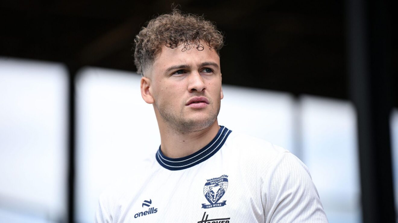 Cai Taylor-Wray pictured ahead of a Warrington Wolves game in 2026