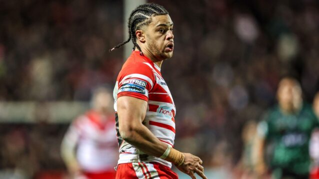 Lewis Murphy in action for St Helens in 2026