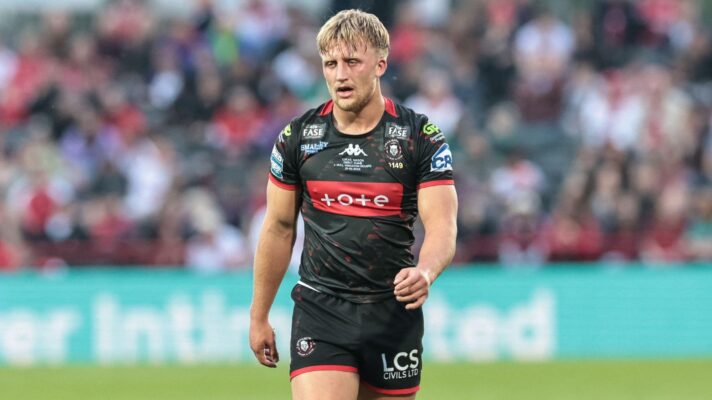 Lukas Mason in action for Wigan Warriors in 2026