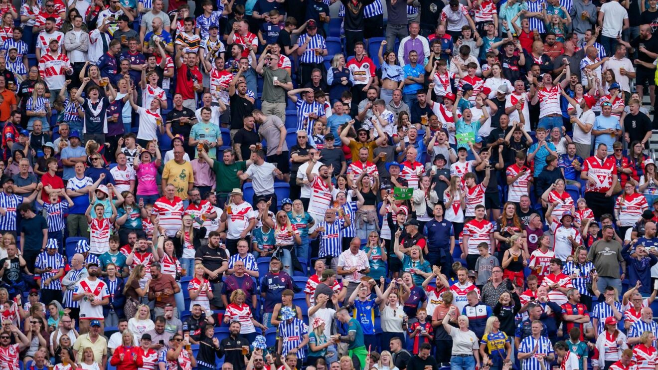 Supporters pictured during Super League's Magic Weekend at the Hill Dickinson Stadium in 2026