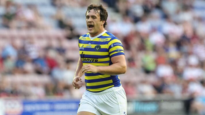 Max Wood in action for Warrington Wolves in 2026