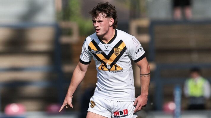 Alfie Lindsey in action for Castleford Tigers' reserves in 2026