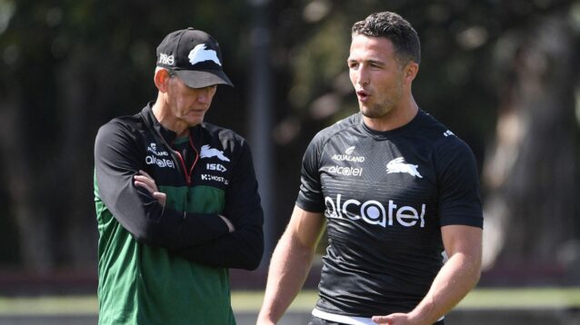 Wayne Bennett and Sam Burgess in conversation