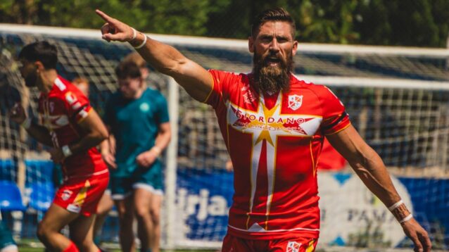 Jarrod Sammut in action for Malta
