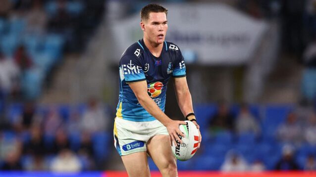 Gold Coast Titans man Zane Harrison in action during the 2026 NRL season